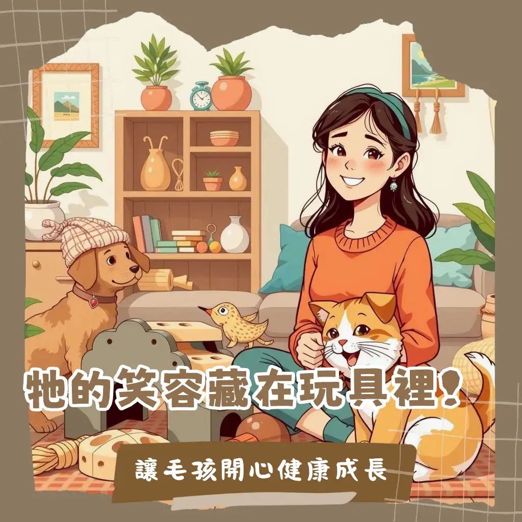 狗狗與貓咪開心地玩耍多種寵物玩具，展現玩具的娛樂性、安全性與互動性，提供選購指南。