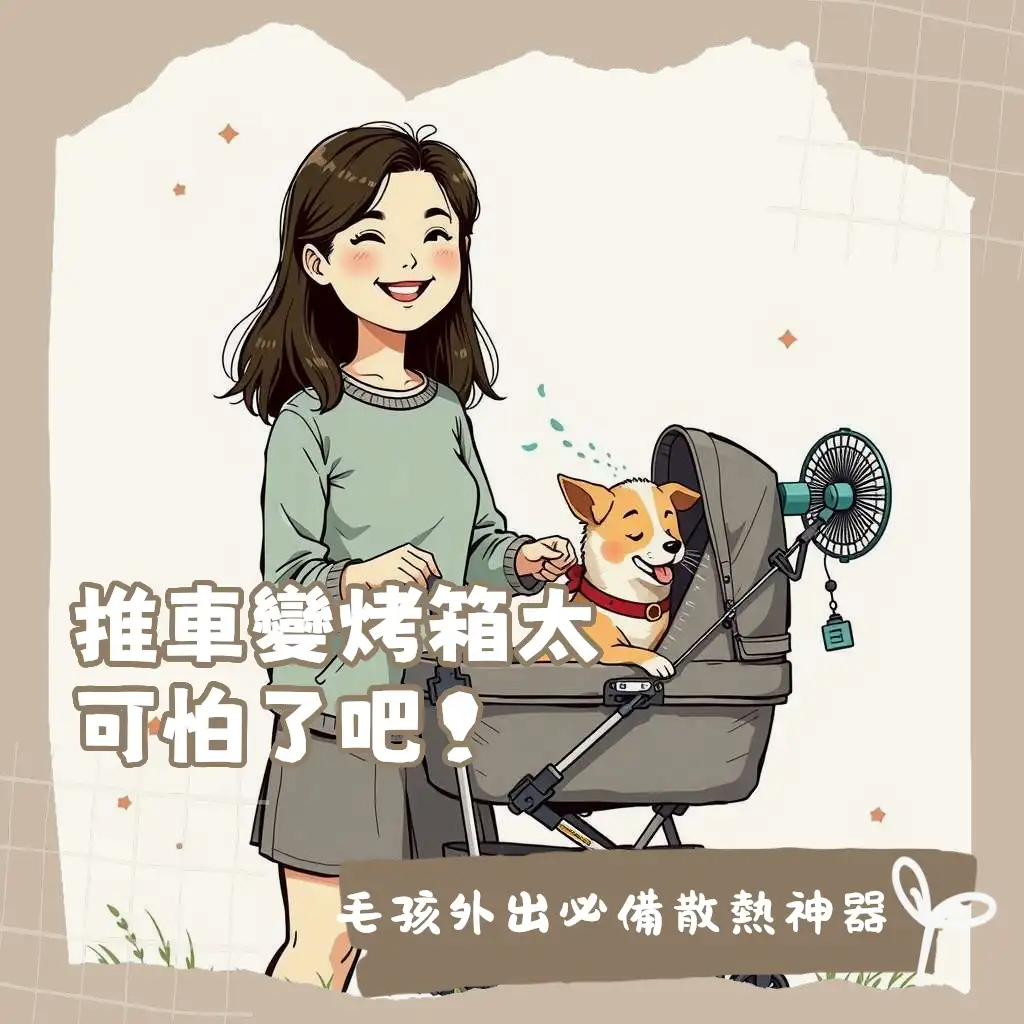 寵物推車風扇讓毛孩涼爽，了解夾式、風扇墊的優缺點，避免中暑，安心外出。
