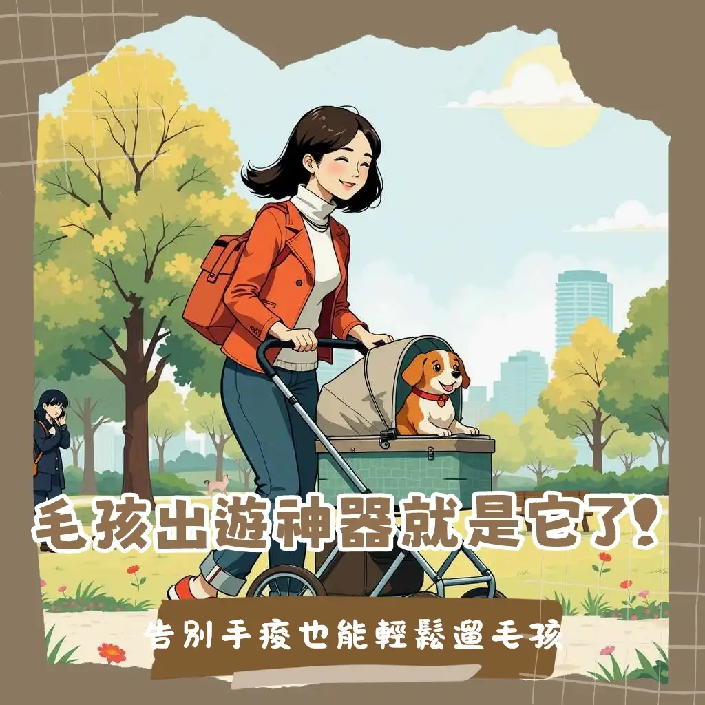 一台輕巧好收納的寵物小推車，讓小型犬貓外出旅行或短程散步更舒適安全，享受自在的陪伴時光。