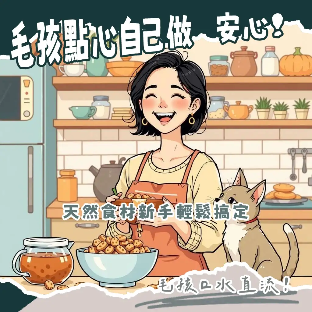 飼主自製寵物零食製作過程，包含烘烤與風乾，選用天然食材的狗狗餅乾與貓咪肉乾，確保毛孩飲食健康。