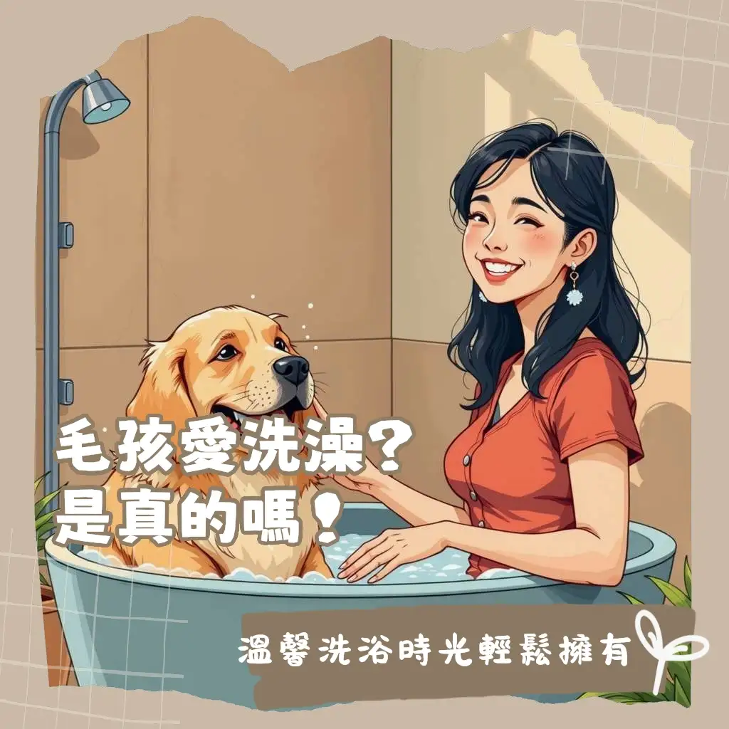 寵物洗澡機，為狗狗貓咪提供溫水洗澡、洗劑沖洗與烘乾功能，讓飼主輕鬆為毛孩清潔。