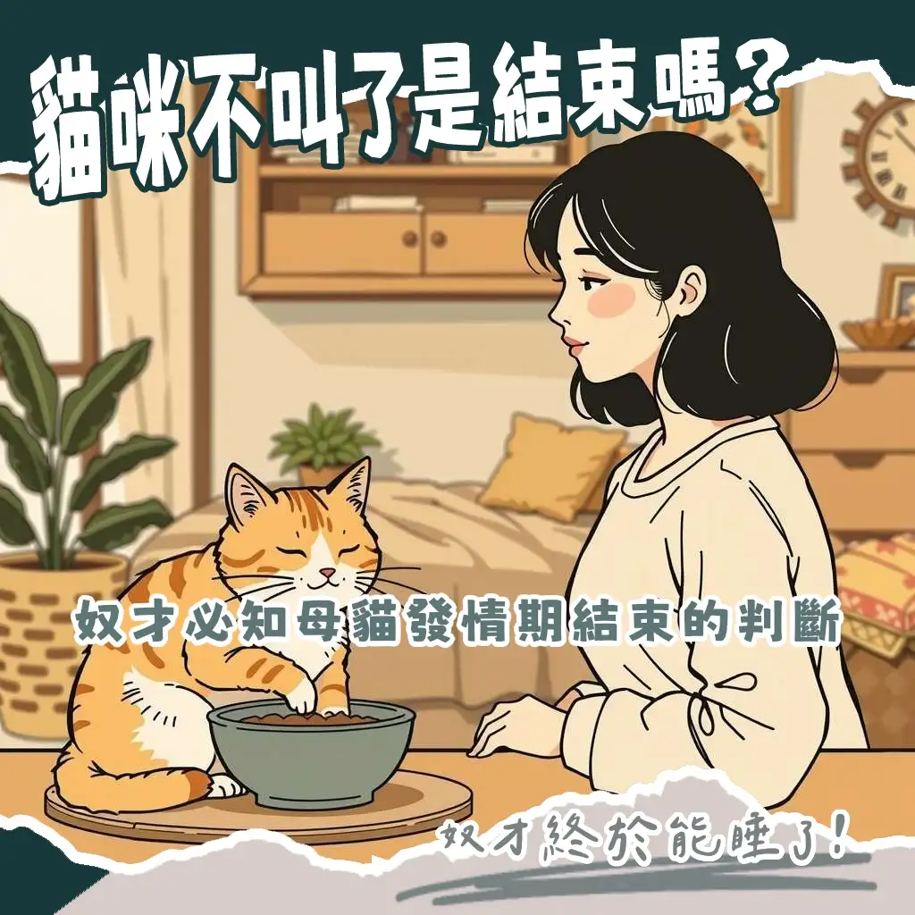 判斷母貓發情結束的跡象與行為變化，包含叫春停止、弓背減少，讓飼主掌握愛貓生理狀態的全面指南。