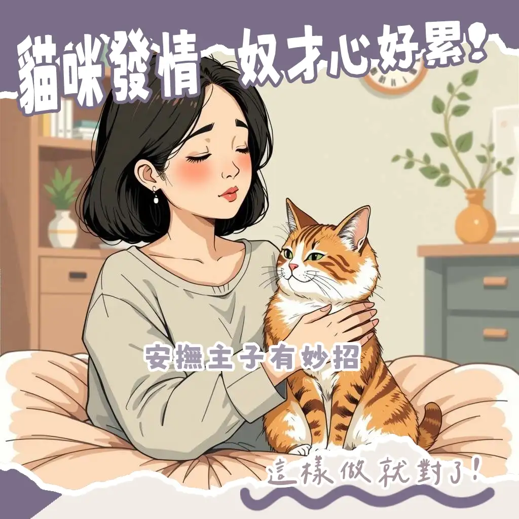 母貓發情如何安撫？包含溫柔陪伴、環境安撫、費洛蒙產品，以及最重要的結紮手術，幫助貓咪舒適度過發情期。