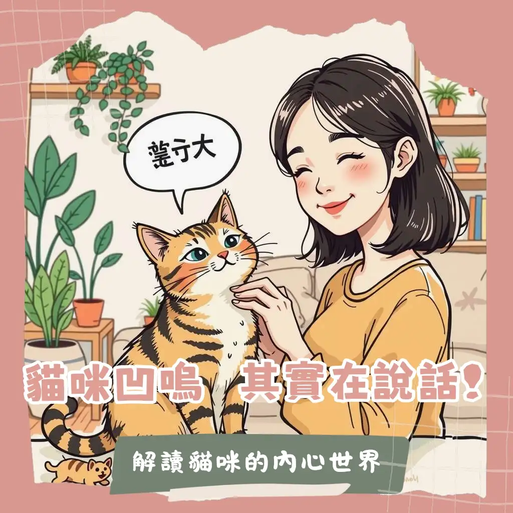 一隻貓咪發出凹嗚叫聲，主人正在觀察其行為，文章旨在解析貓一直凹嗚的各種原因與應對方法。
