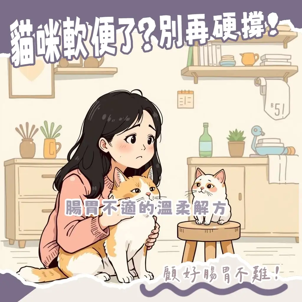 溫柔照護貓咪軟便的綜合指南，包含原因、飲食建議與就醫時機。