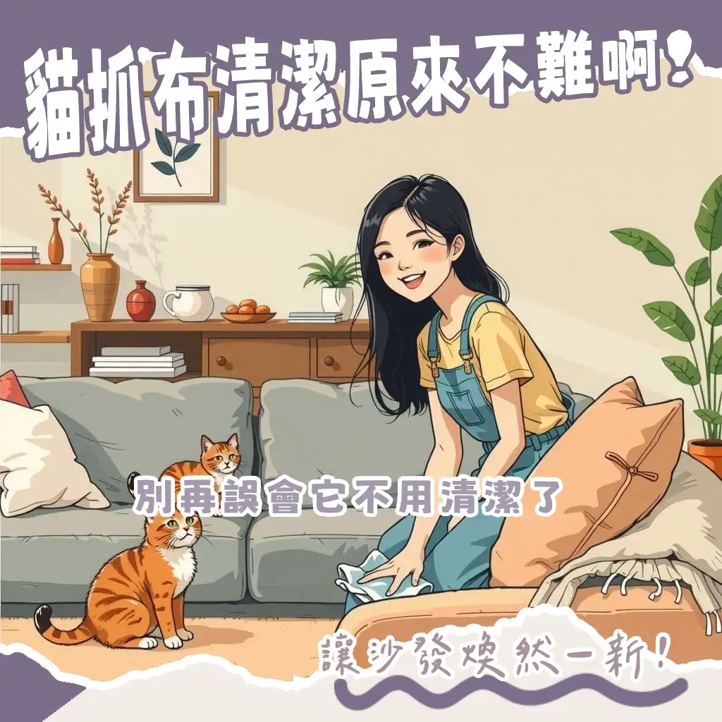 貓抓布沙發清潔指南：如何輕鬆除污、日常保養與深度清潔技巧，讓毛孩沙發煥然一新。