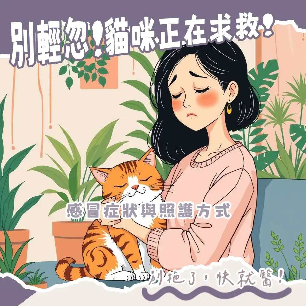 貓感冒一直不好，獸醫診斷貓皰疹病毒、細菌感染、慢性過敏等病因的貓咪