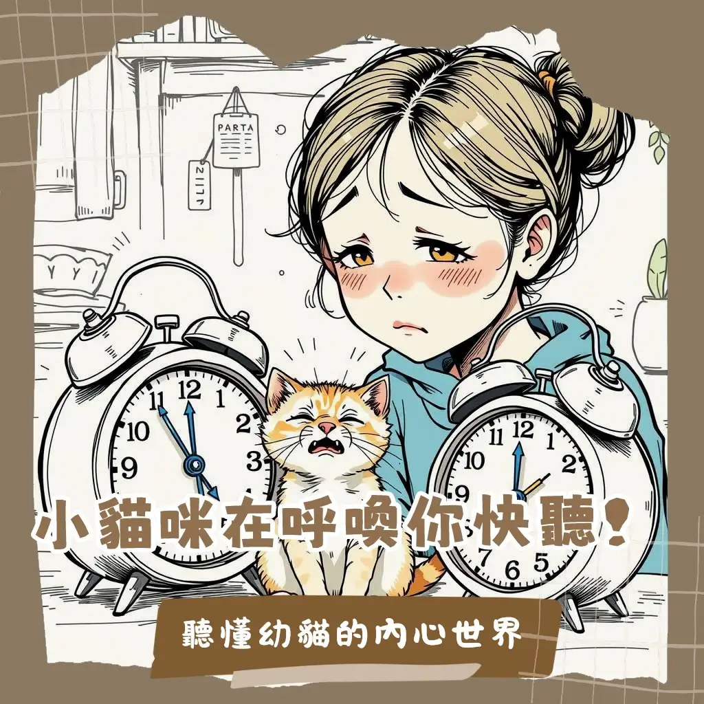 幼貓一直叫的原因與照護策略，包含飢餓、寒冷、排泄需求、安全感和疼痛，幫助飼主讀懂貓咪的喵喵語。