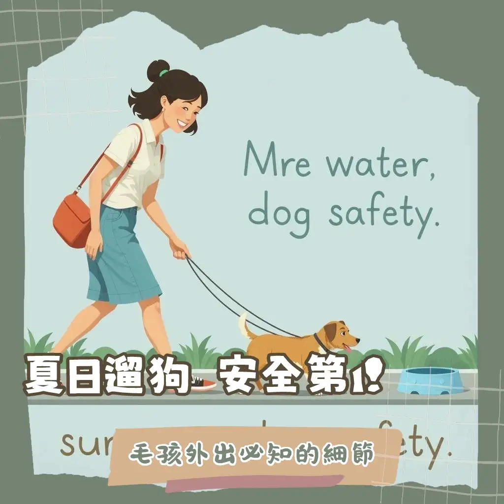 夏天遛狗注意事項，預防狗狗中暑和腳掌燙傷，確保安全散步。