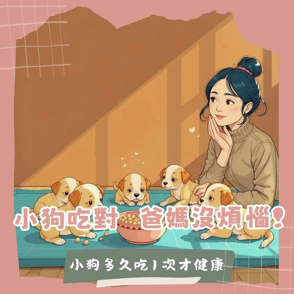 幼犬正在開心地吃著碗裡的飼料，展示小狗健康成長的餵食指南。