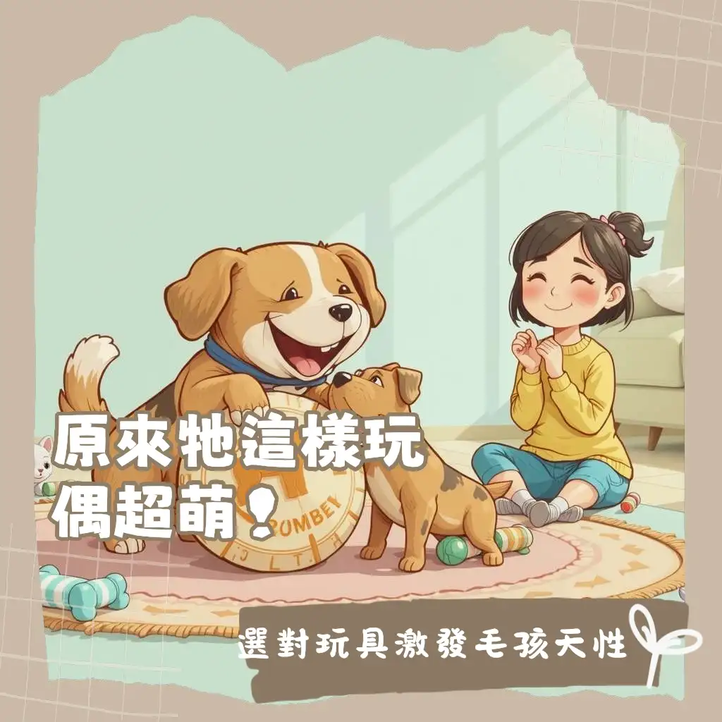 一隻狗狗開心地與發聲玩具互動，解析「打玩具狗」的定義與玩樂行為。