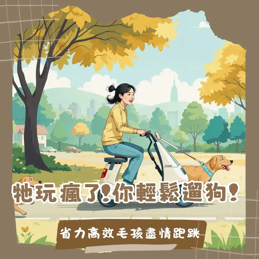 遛狗電動車輔助飼主與狗狗高效運動，涵蓋電動滑板車遛狗、牽繩安全、法規遵守與腳掌護理等重要指南。