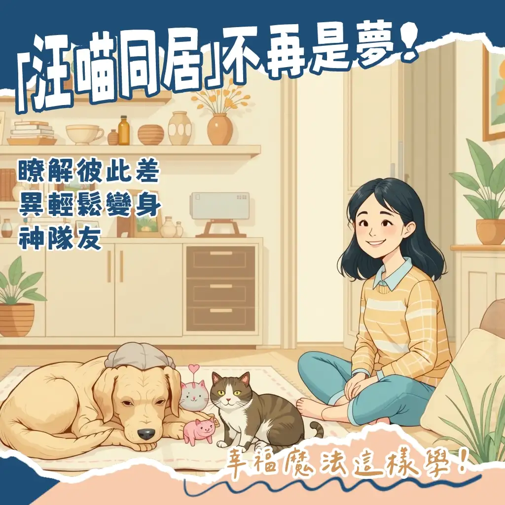 貓狗一起養的幸福魔法：讓毛孩和平共處不是夢