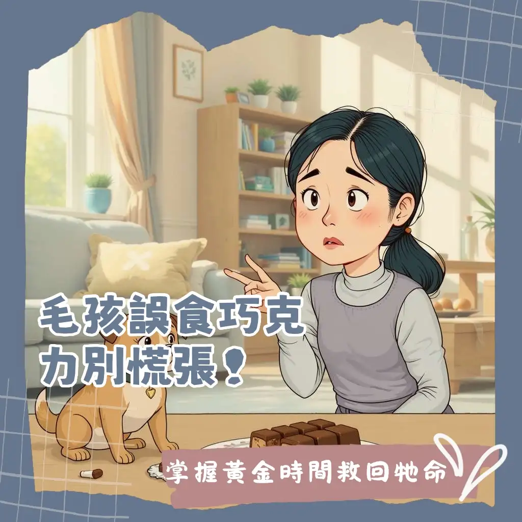 狗狗吃巧克力中毒，誤食巧克力緊急處理，毛孩飲食安全指南，可可鹼毒性危害。