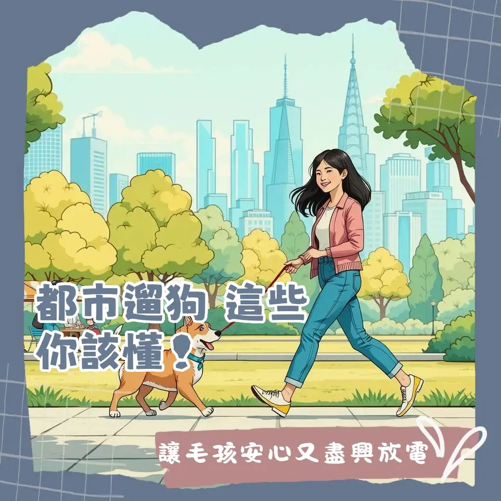 城市遛狗攻略：狗狗如何在都市安全遛狗、地點選擇、注意事項與訓練方法。
