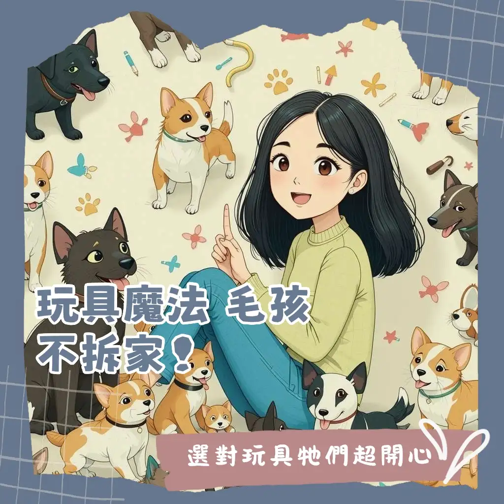 一隻開心的寵物玩具狗正在玩耐咬玩具，展示狗狗玩玩具的好處與選擇指南。