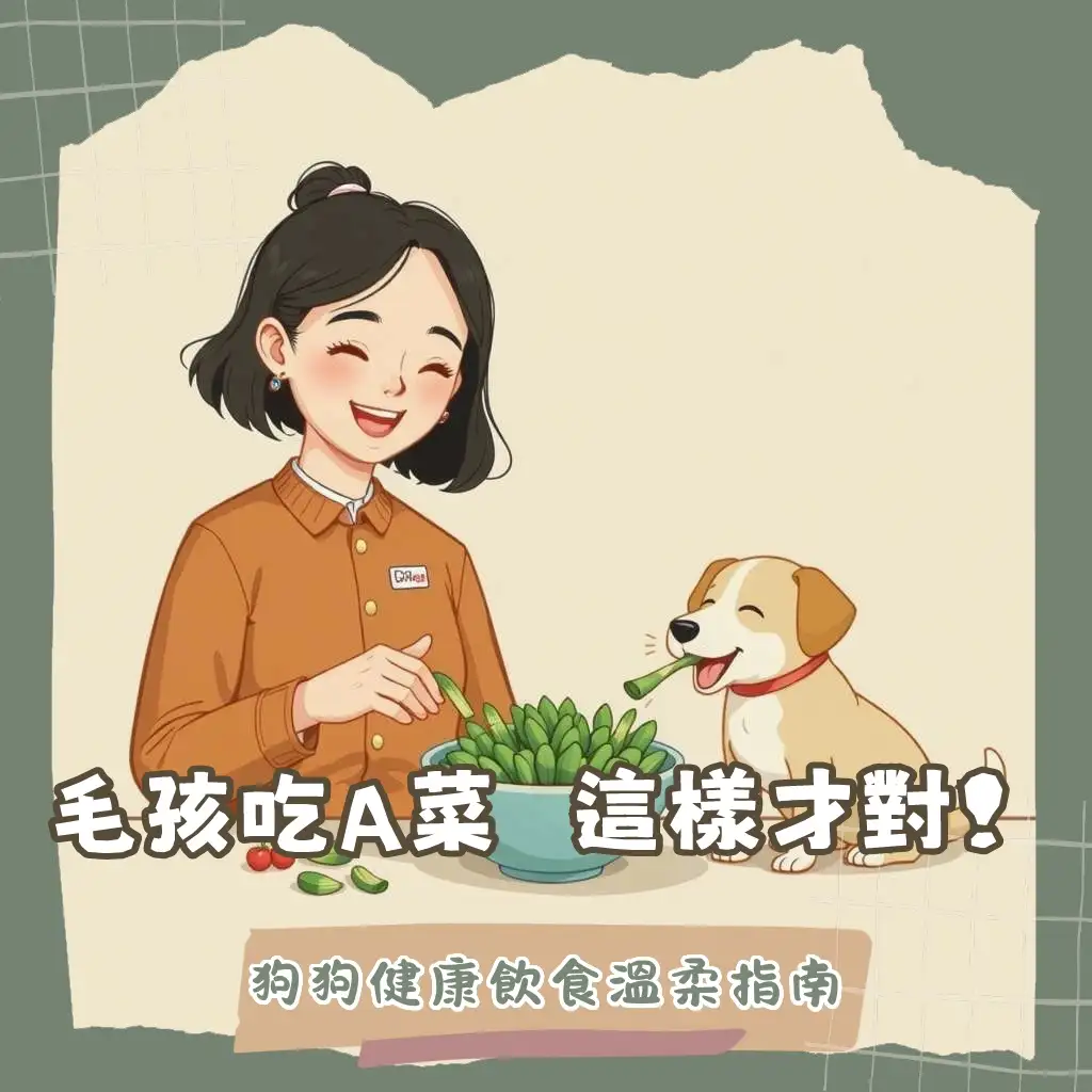 狗狗吃A菜（油麥菜）的安全餵食指南，包含A菜營養、餵食方式、注意事項及常見問題。