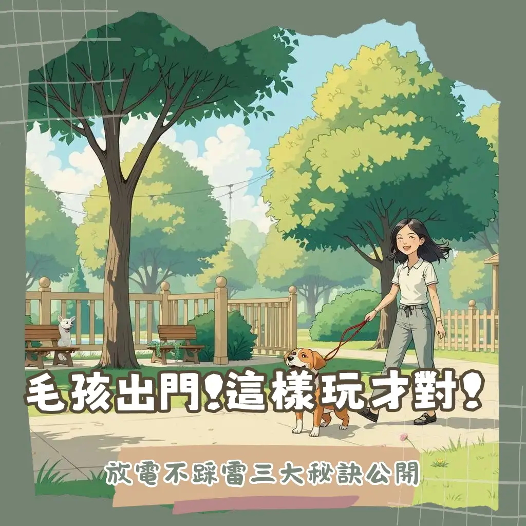 狗狗在草地上奔跑的背影，象徵遛狗好去處的戶外活動樂趣與寵物友善空間。
