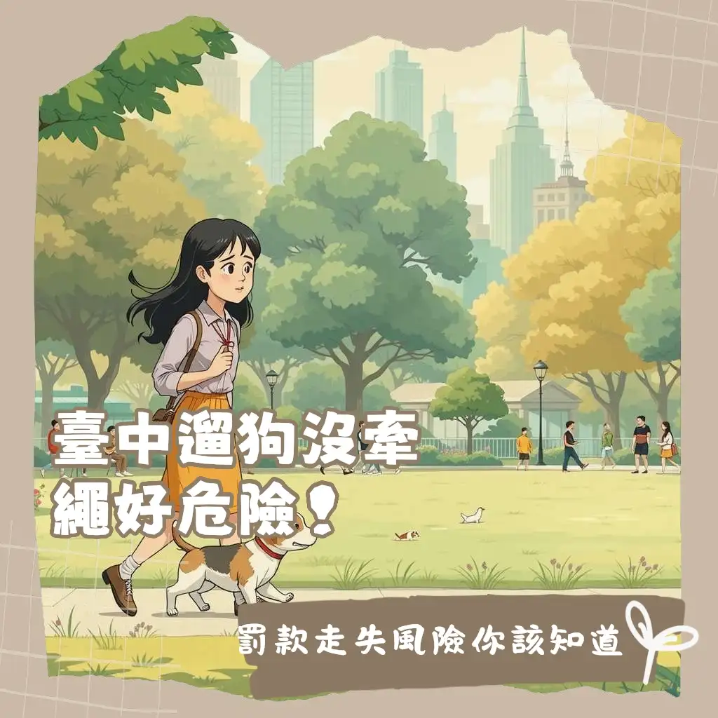 台中遛狗不牽繩檢舉流程與罰款規定，了解飼主責任與安全遛狗方法