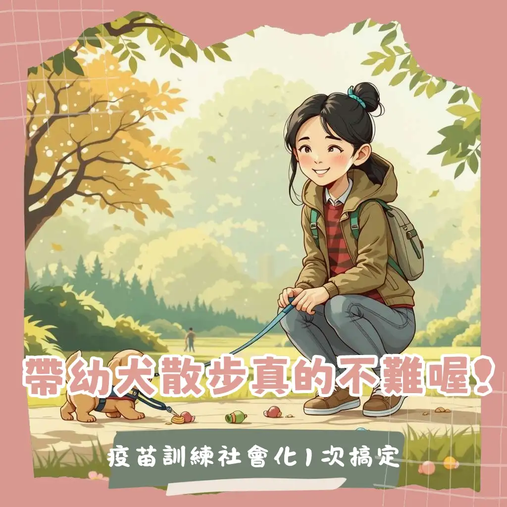 幼犬遛狗新手教學：涵蓋時機、牽繩訓練、社會化及安全注意事項圖解