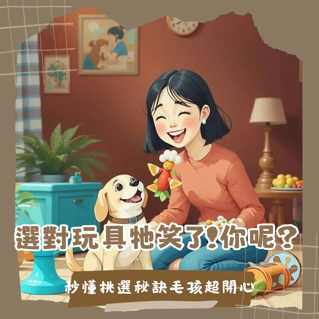 狗狗玩具推薦指南，包含KONG、耐咬橡膠球、磨牙骨等，提供挑選原則與安全檢查秘訣