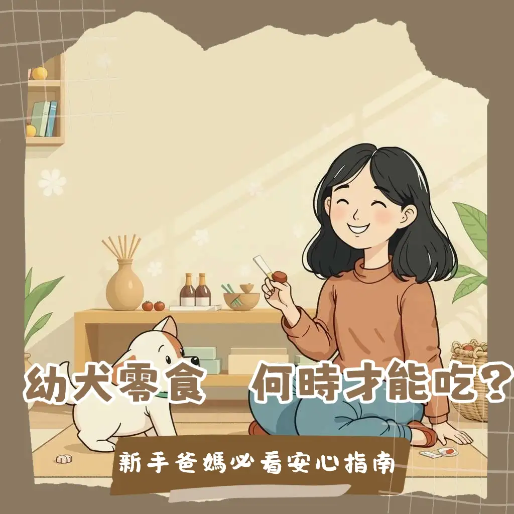 狗狗幼犬吃零食的時機與安全選擇指南，包含訓練獎勵與飲食管理原則。