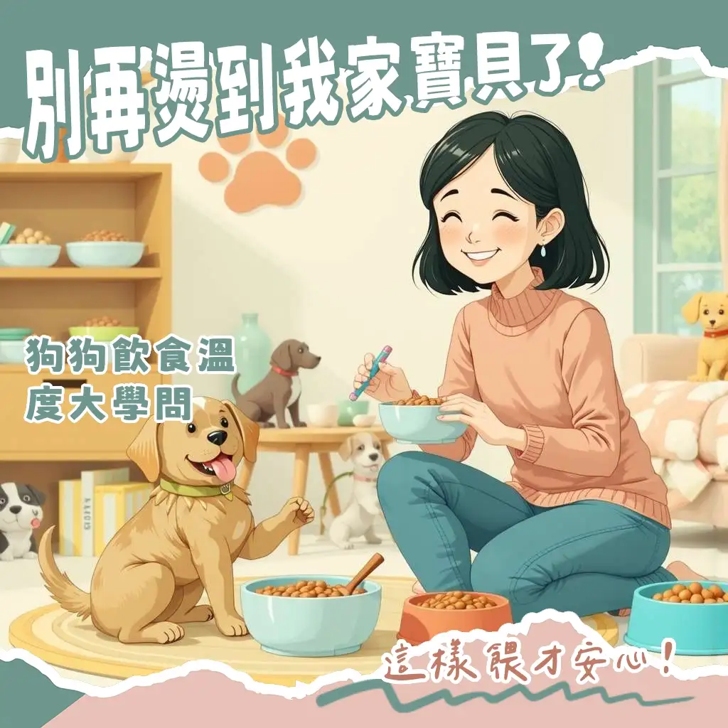 狗狗食物溫度圖解：最佳溫度、危害與加熱技巧，確保毛孩消化健康與食慾。