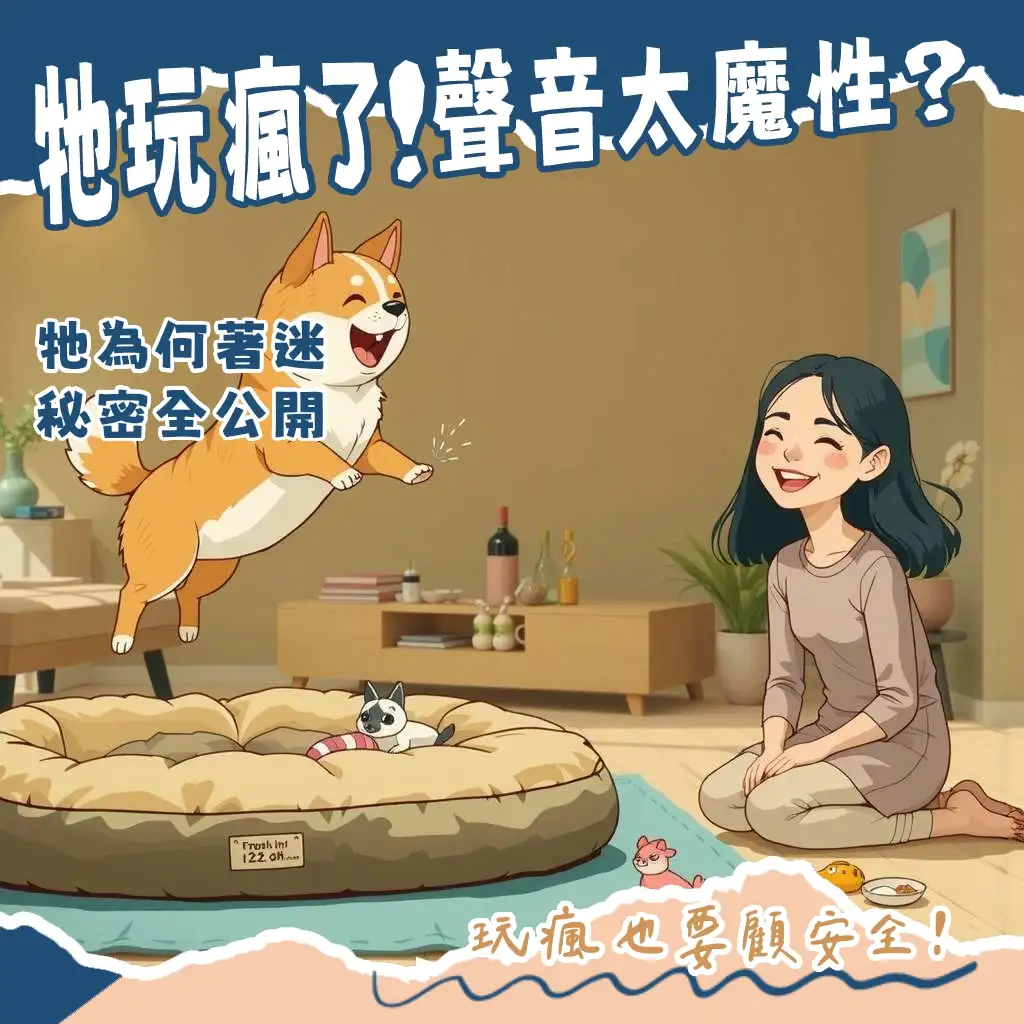 狗狗玩具聲音的選擇與安全性，包含響片與發聲器玩具的優缺點。