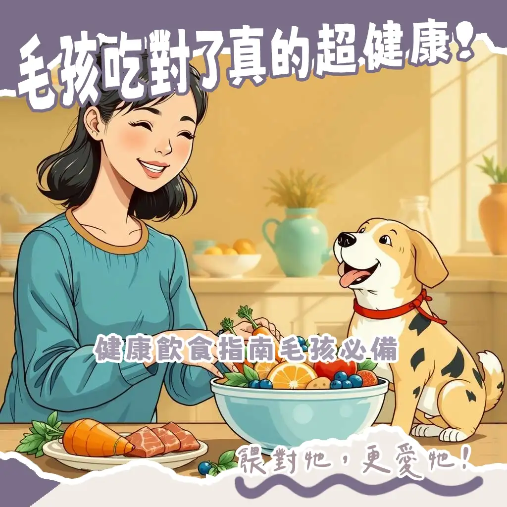 毛孩開心吃著新鮮食物，狗狗能吃的食物清單，安全鮮食與飲食禁忌大公開，掌握狗狗健康飲食指南。