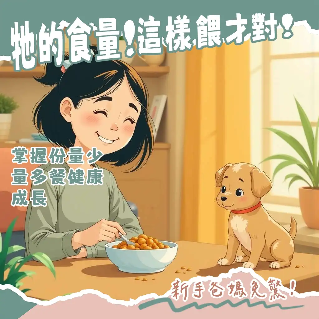 2個月幼犬食量指南，涵蓋餵食頻率、飼料泡水與健康照護重點，讓飼主輕鬆掌握幼犬飲食。